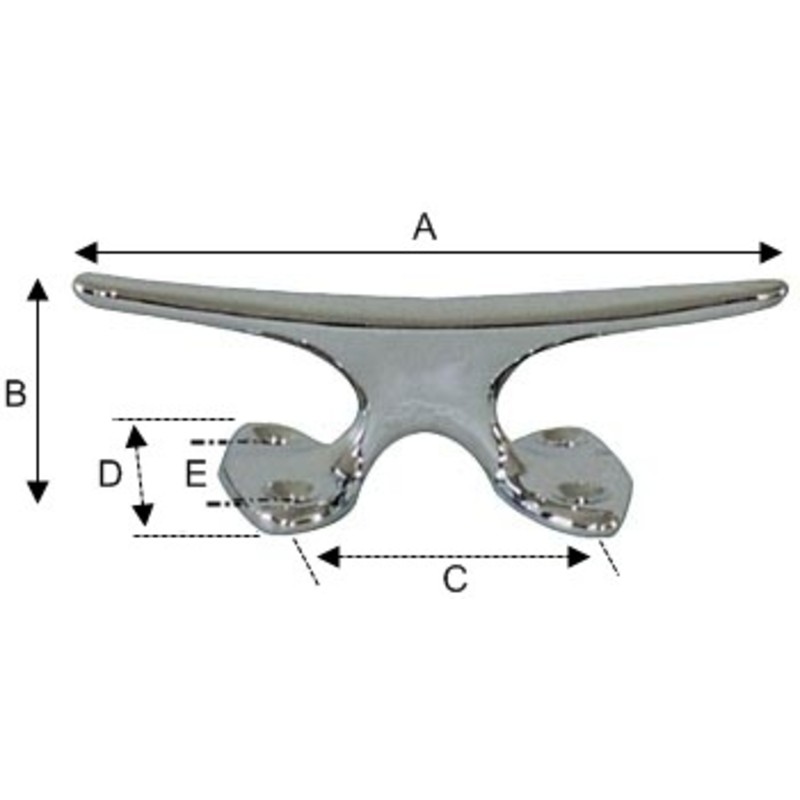 Plastimo Chr.Br Baluster Cleat 100mm