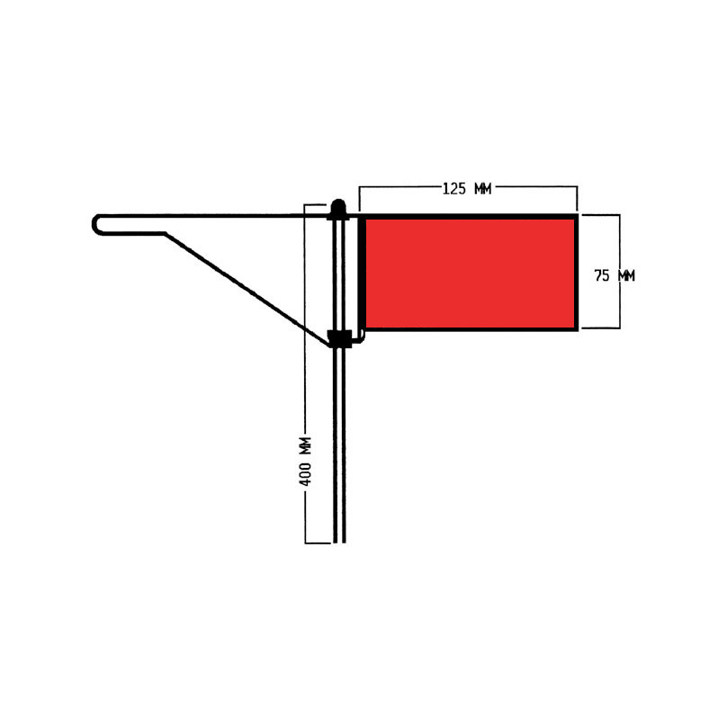 Roter Windfahnen-Verklicker - Standard - 10er Set