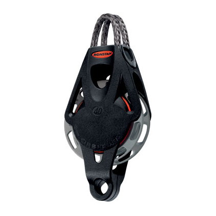 Ronstan Orbit Block Serie 40 RT - einscheibig mit Looptop und Hundsfott, auto