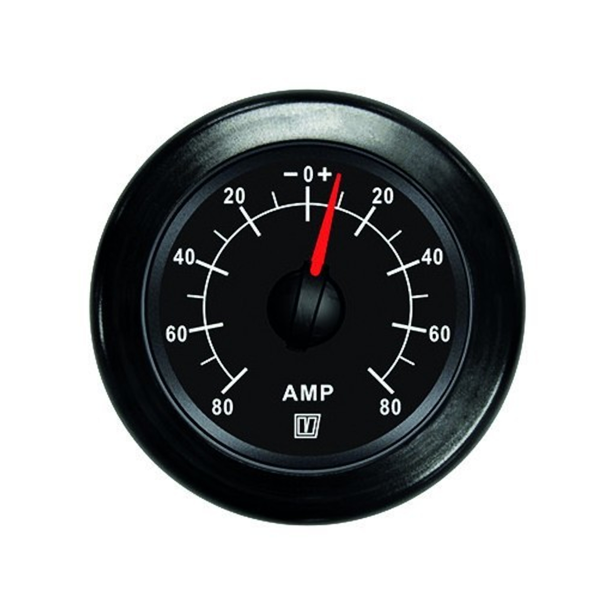 Vetus Amperemeter, schwarz, +/- 80 A, 12/24 Volt