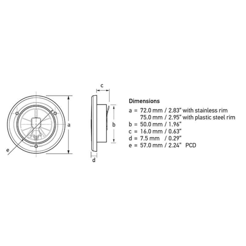 Hella EuroLED 75 Dual Colour, warmweiß/rot, 12V