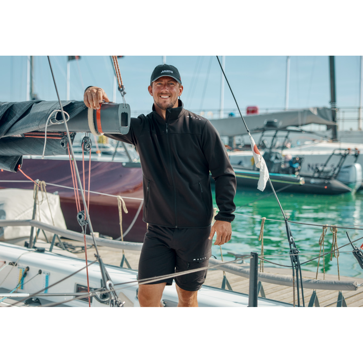 Musto Evolution Crew Softshell-Jacke Herren hellgrau, Größe L