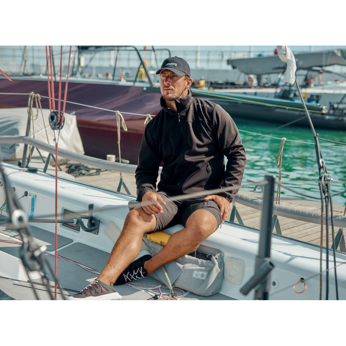 Musto Evolution Crew Softshell-Jacke Herren hellgrau, Größe L