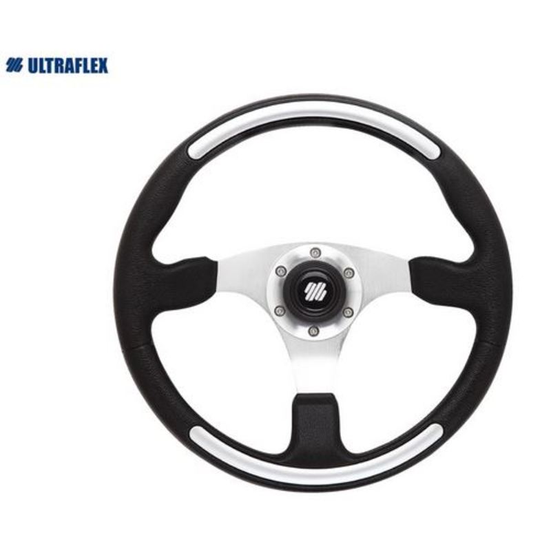 Plastimo Steuerrad Santorini Schwarz Silber 350mm