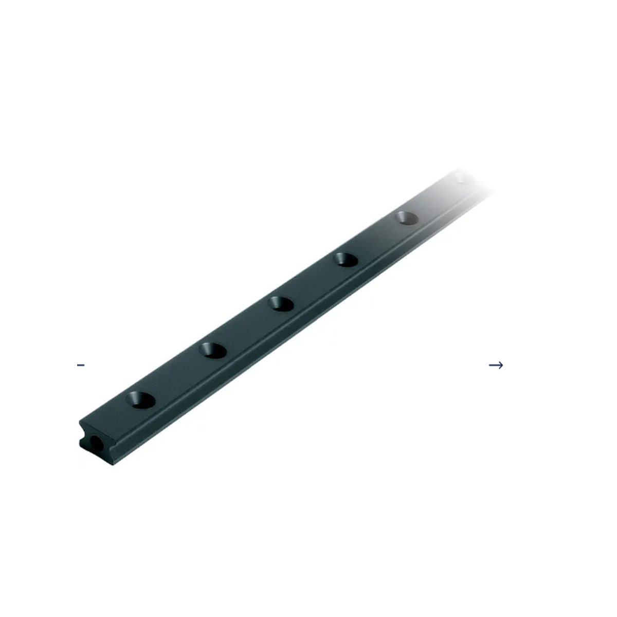 Ronstan S14 Schiene, schwarz, 1496mm M4 CSK x 50mm Befestigungslöcher