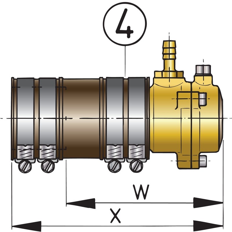 Vetus Selbstausrichtendes Innenlager Ø25mm