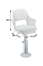 Plastimo Captain Seat+Cushions+Pedestal Alu
