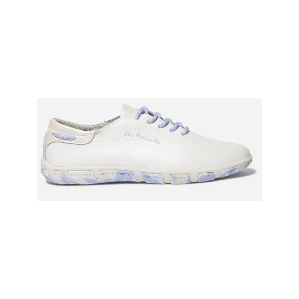 TBS Jazaru Bootsschuh Damen - Farbe weiß-hellblau