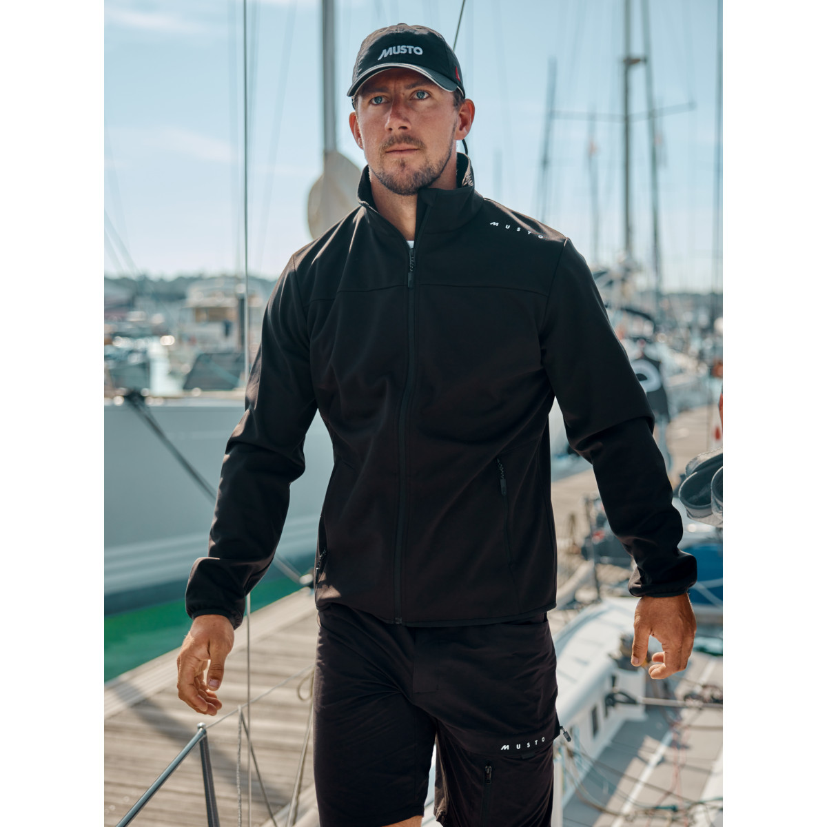 Musto Evolution Crew Softshell-Jacke Herren hellgrau, Größe L
