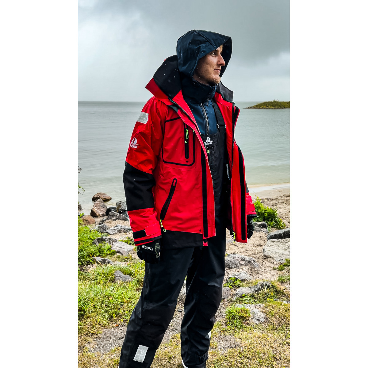 12skipper Magellan Offshore Segeljacke Unisex rot, Größe L