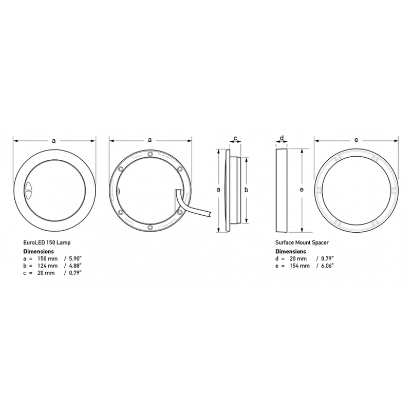 Hella EuroLED 150 LED Deckenlicht warmweiß/rot, SS