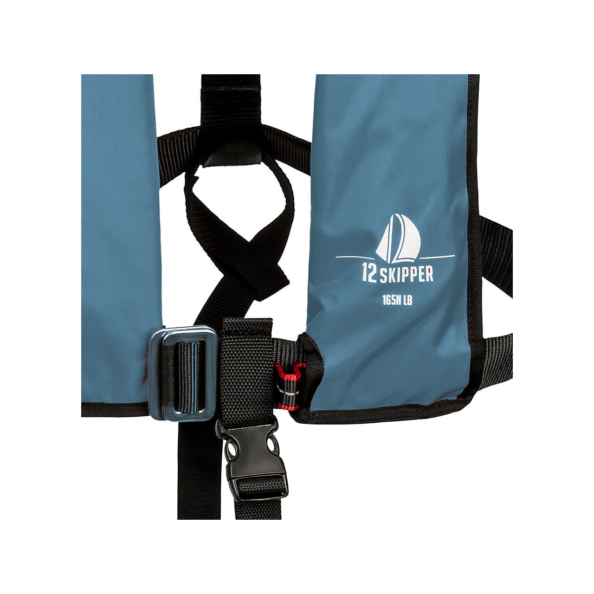 12skipper Automatik-Rettungsweste 165N ISO mit Harness, stahlblau