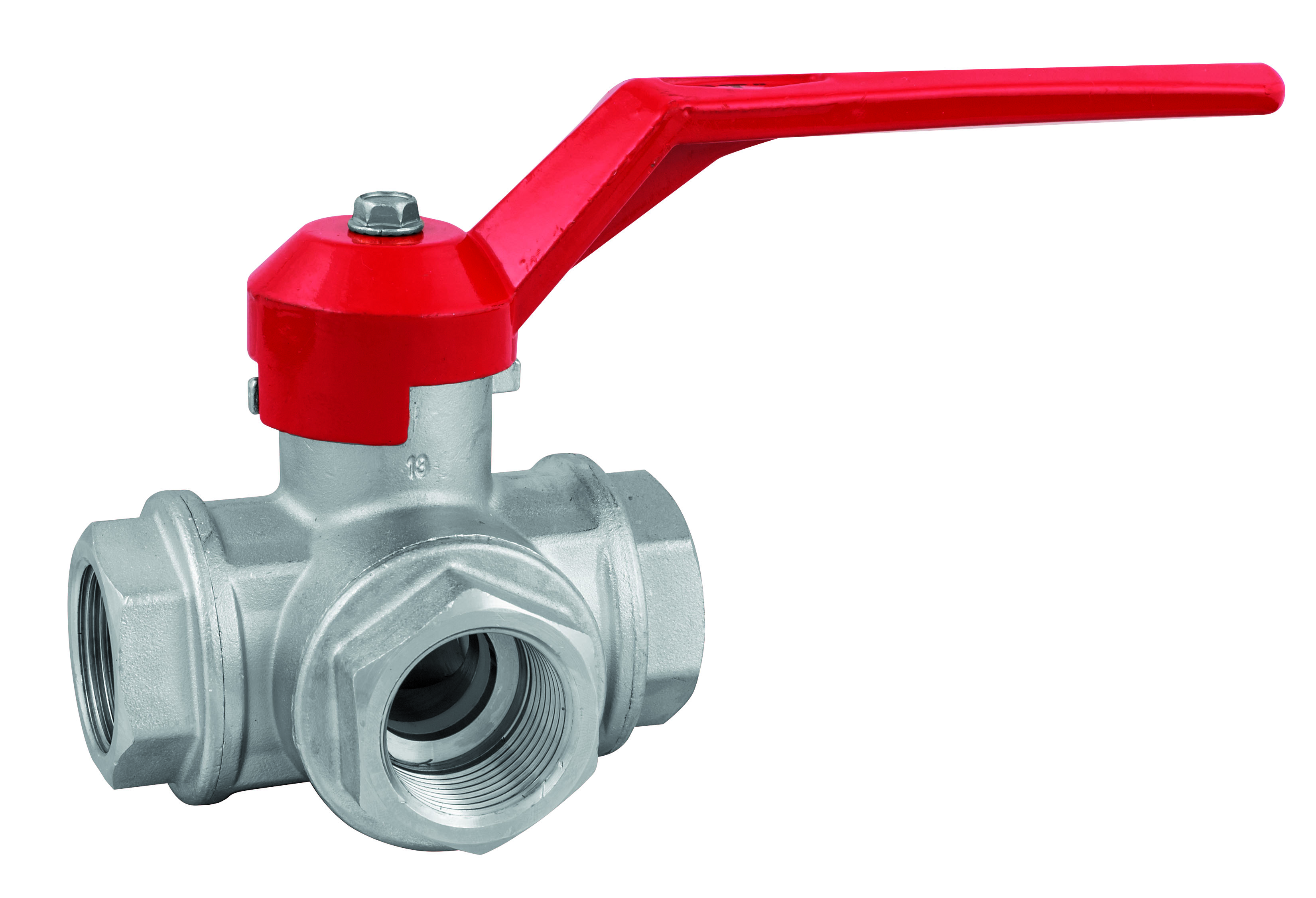 Plastimo Valve 1/4 Turn 3 Ways L Passage 1/2'