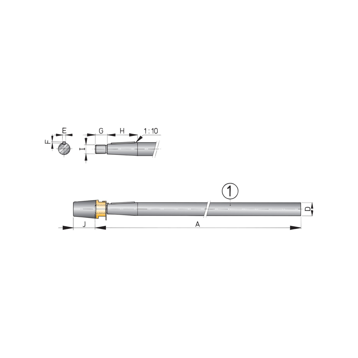 Vetus Niro-Welle mit Hutmutter L=2000mm,Ø35mm