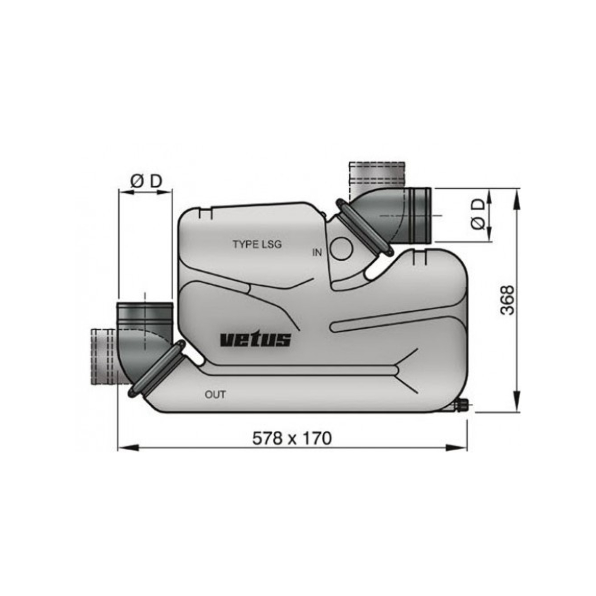 Vetus Wassersammler LSG75 17L