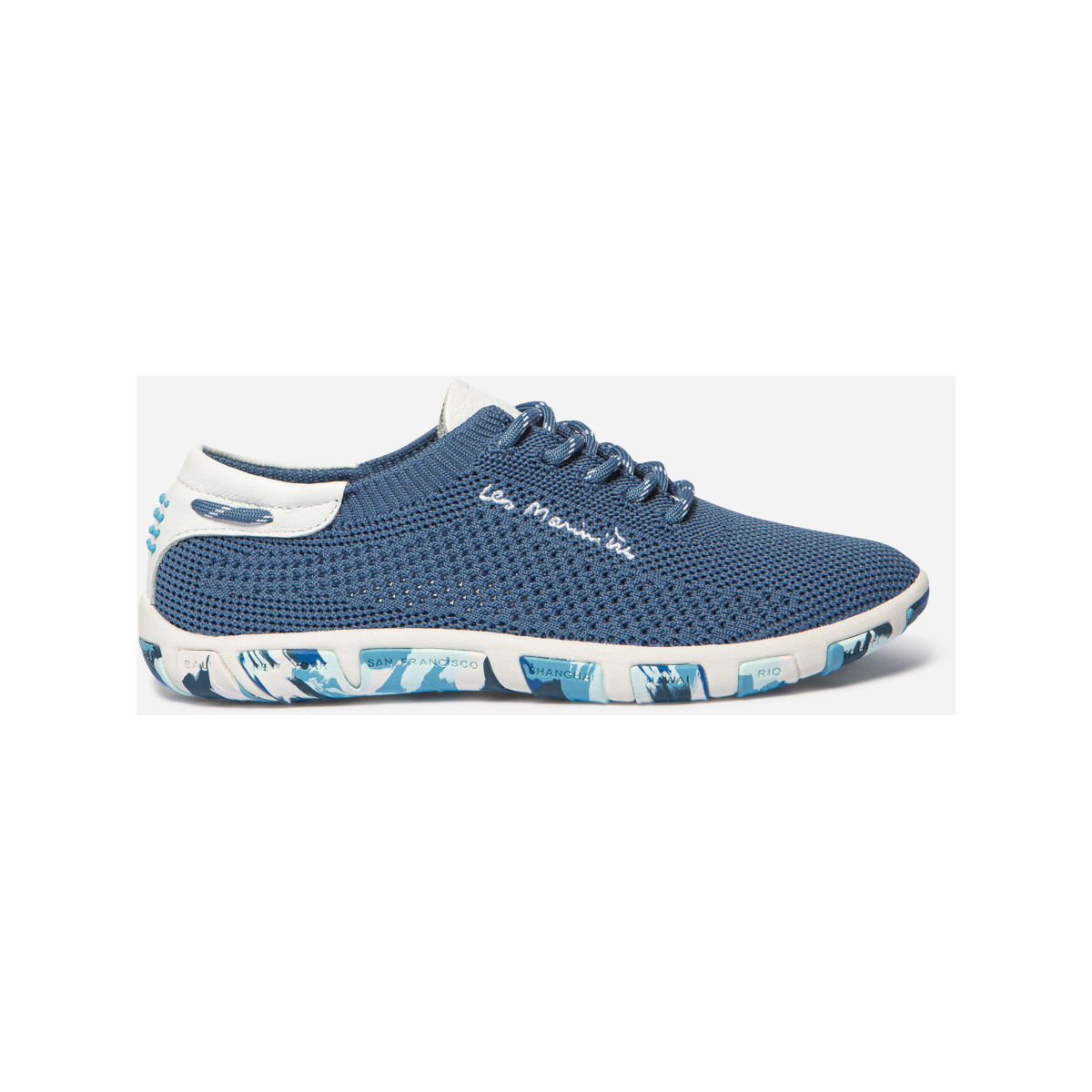 TBS Jazaria Bootsschuh Damen blau-weiß camo, Größe 39