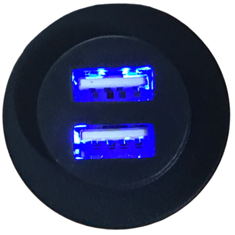 Plastimo Usb Socket Black 5a With Illumina