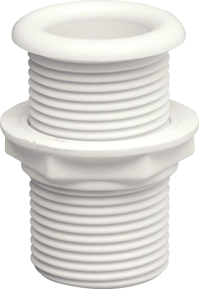 Plastimo Threaded Thru-Hull Fit.  Ø25 - L62mm Blk