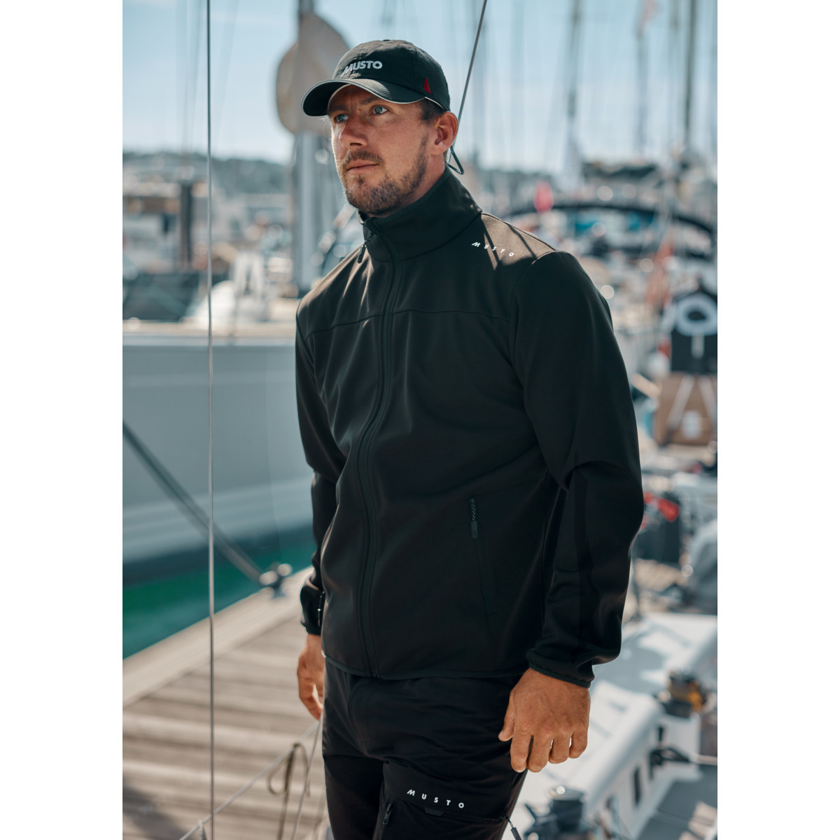 Musto Evolution Crew Softshell-Jacke Herren hellgrau, Größe L