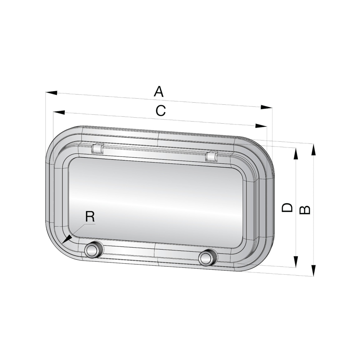 Vetus Bullauge PZ621, Aluminium, Kategorie A1