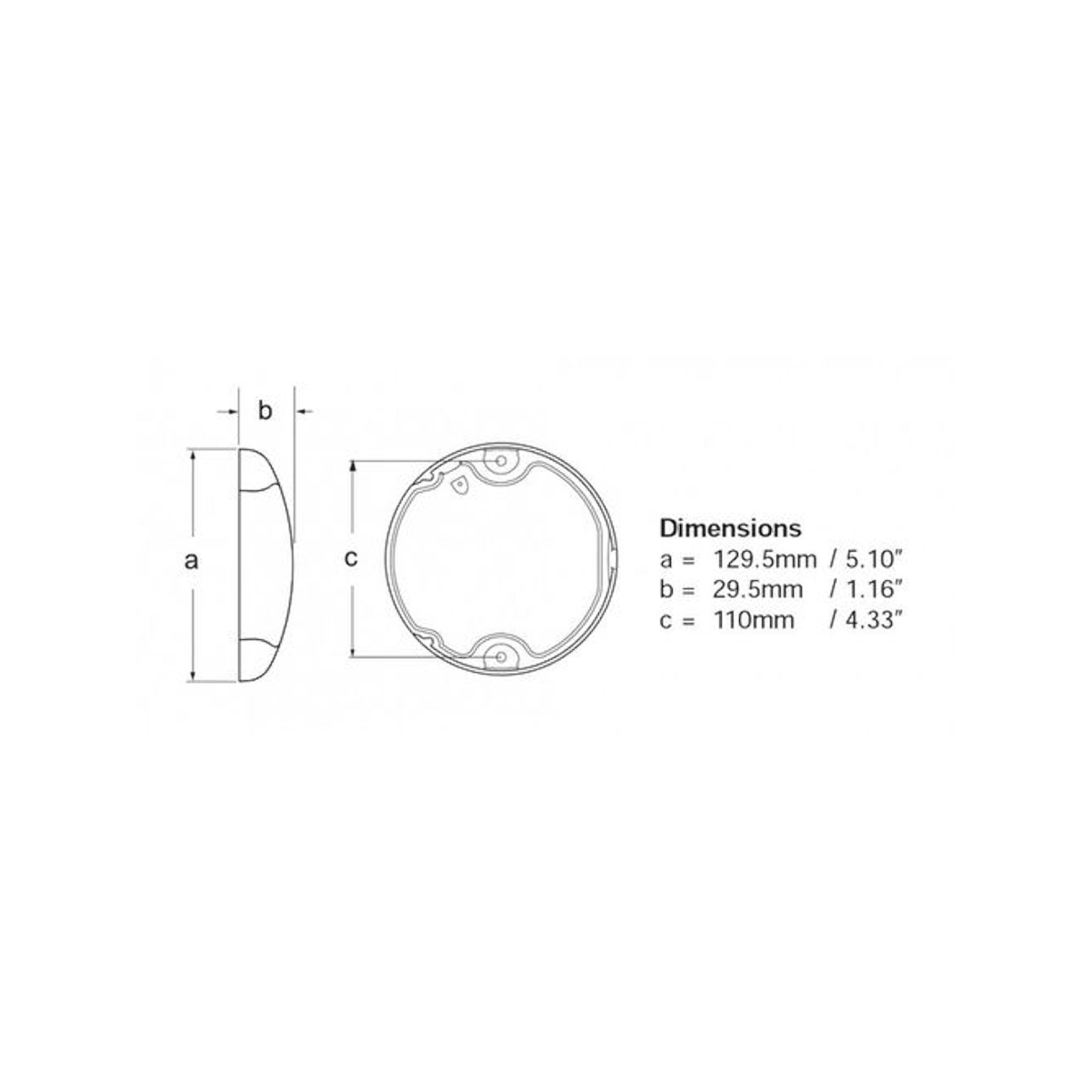 Hella EuroLED 130 LED Deckenlicht weiß/rot, weiß