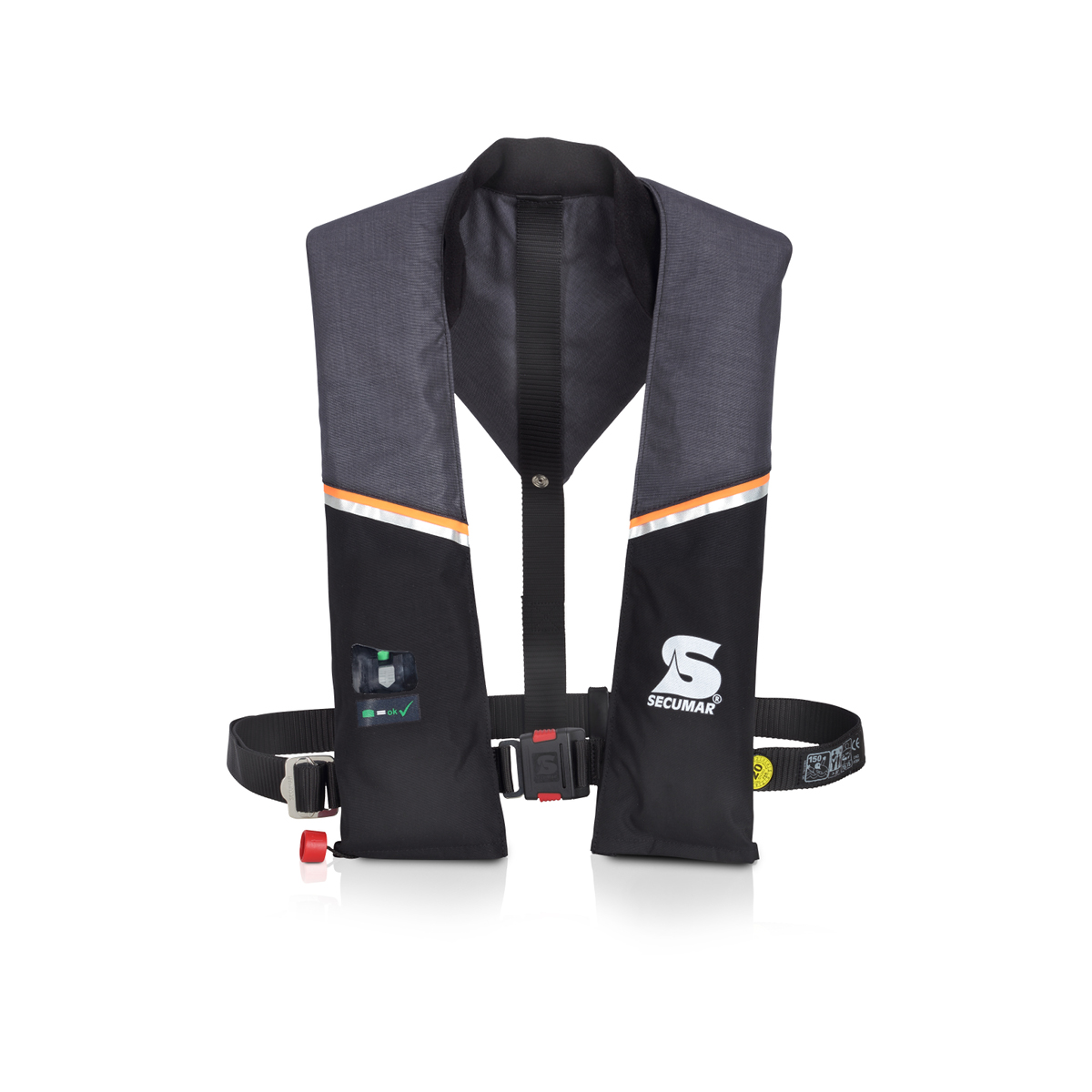 Secumar Ultra 170 Automatik-Rettungsweste 165N, grau-schwarz
