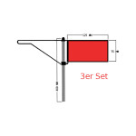 Roter Windfahnen-Verklicker - Standard - 3er Set