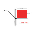 Roter Windfahnen-Verklicker - Groß - 3er Set
