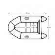 Talamex Comfortline TLS230 Schlauchboot mit Lattenboden, Länge 2,30m, grau
