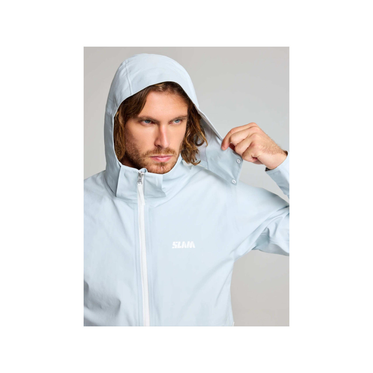 SLAM OD Hooded Jacket Segeljacke Herren grau, Größe L