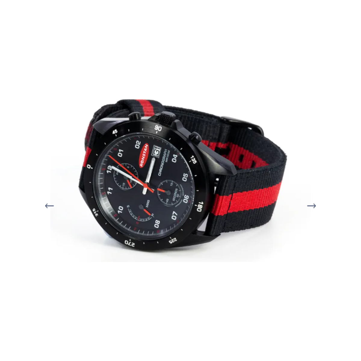Ronstan ClearStart Analog Uhr, 43mm, Schwarz S/S