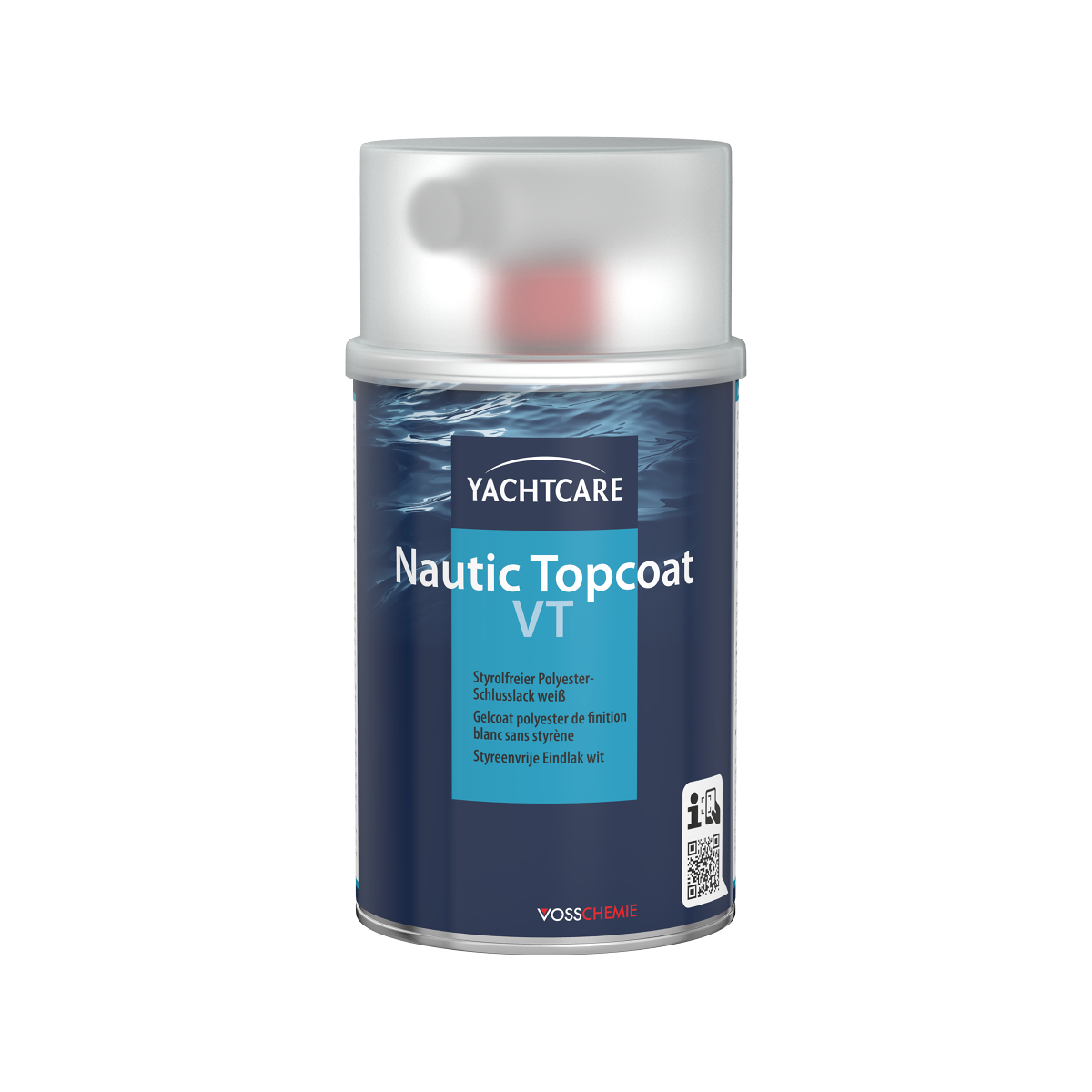 Yachtcare Nautic Topcoat VT Polyester Schlusslack inkl. Härter weiß - 500g