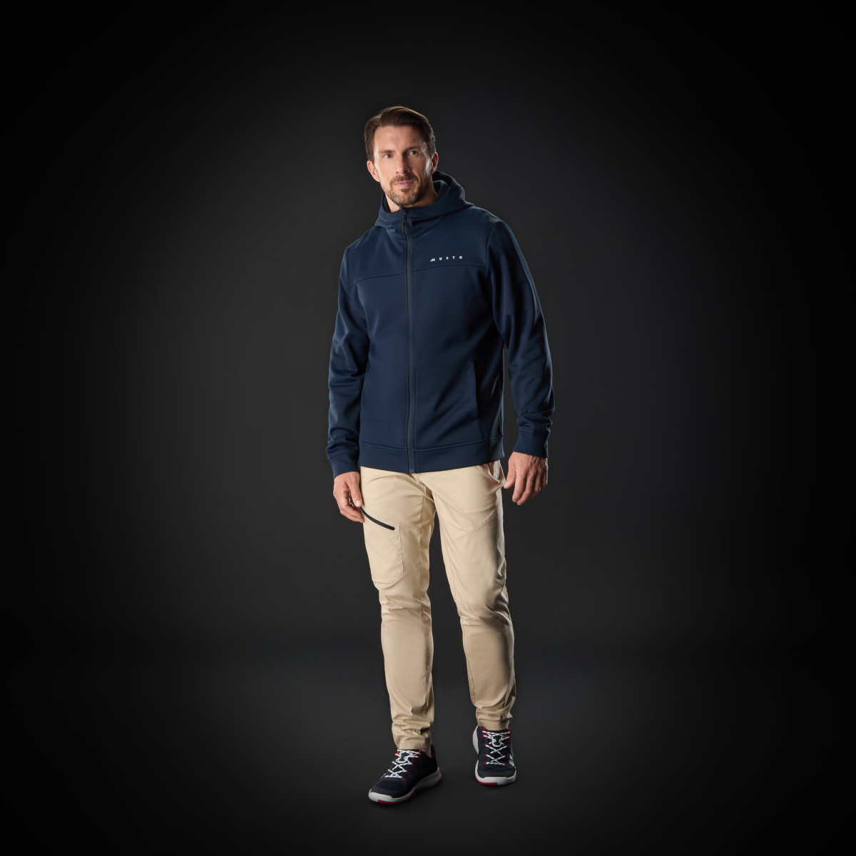 Musto Evolution Hoodie Kapuzenpullover Herren marineblau, Größe L