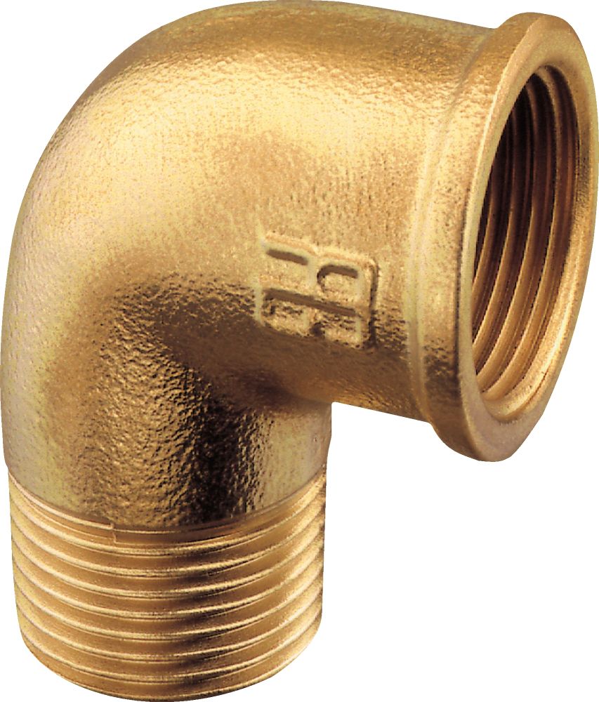 Plastimo Connect.Brass Elbow 90° Male Fem.1/4''